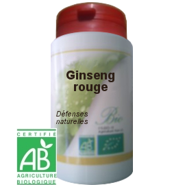 60 GÉLULES GINSENG ROUGE BIO DOSÉES A 325mg